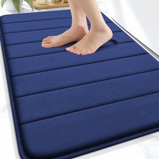 OLANLY Memory Foam Bath Mat 34x21, Super Soft 34" X 21", Twilight Sapphire