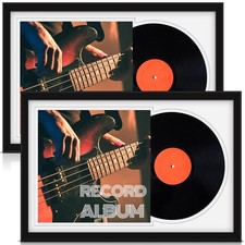 2 Pcs Vinyl Record Display Frame 16x22 Inches Double Groove Record Album Fram...