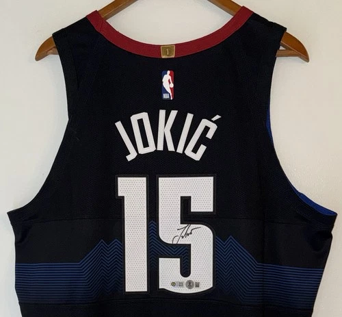 Nikola Jokic Signed Denver Nuggets Nike ADV NBA Authentic City Jersey USASM BAS