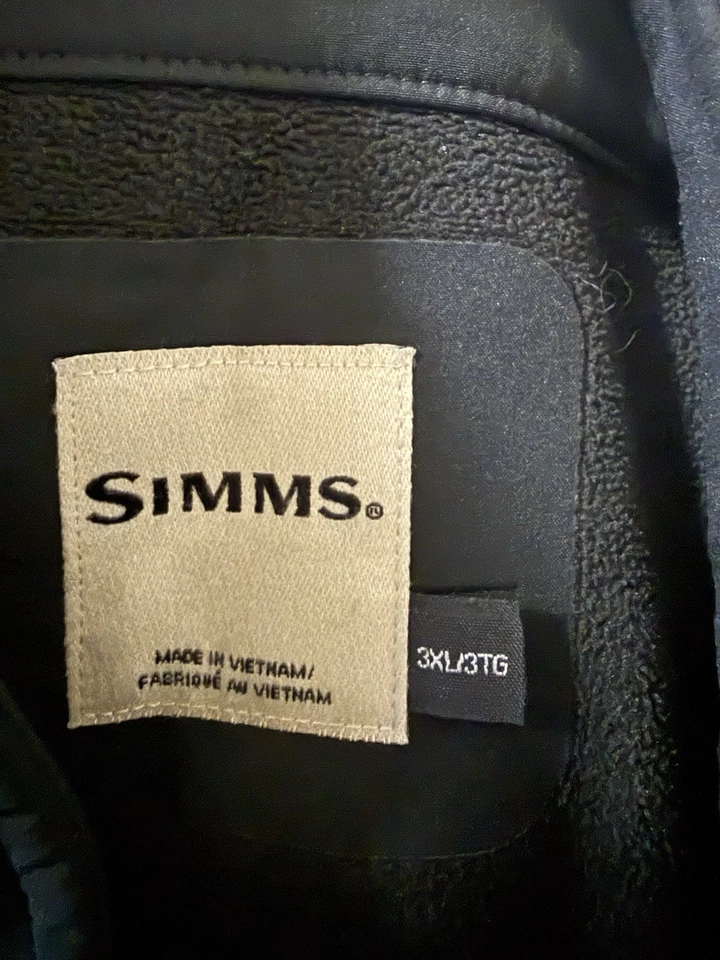 Men’s Sims Fleece Lines Full Zip Soft Shell Vest 3XL Black - Image 3 of 3