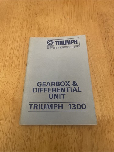 Triumph 1300 Service Training Hinweise Getriebe & Differential guter Zustand