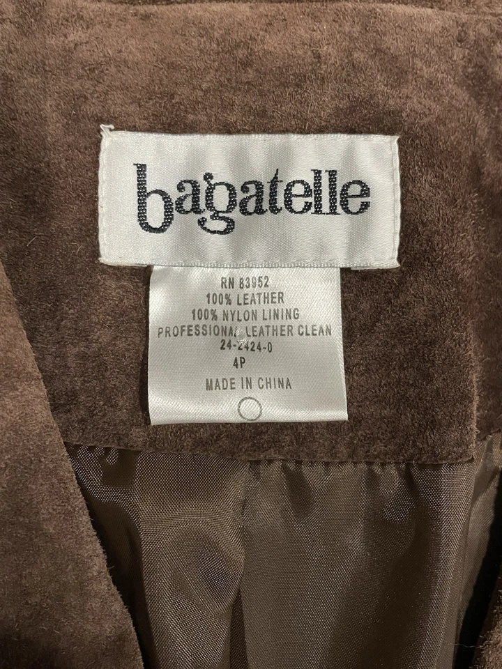 Chaqueta para mujer Bagatelle gamuza marrón talla M. Vintage Foto 2 de 4