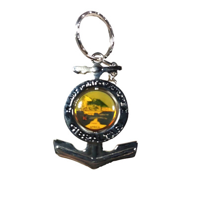 Gibraltar Last Point Of Europe Spinner Keychain Anchor Map Souvenir