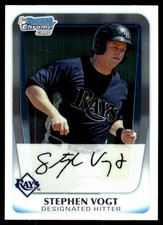 Stephen Vogt 2011 Bowman #BP8 Tampa Bay Rays MLB READ FREE SHIPPING AutographDen
