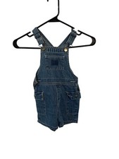 Vintage 90s Kids Denim Shortalls / Overalls Size Unknown
