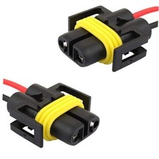 Pack-2 H11 Socket Wire Harness Connectors, Waterproof Fog Light Harness Plug,