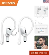 White Ear Hooks for All AirPods Models - Perfect for Active Lifestyles