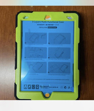 Shockproof Green  Black Rugged Tablet Case Cover