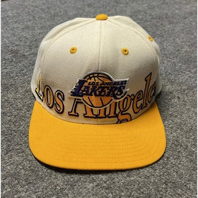 Adidas Los Angeles Lakers Vintage  Snapback Hat Cream Yellow NBA Basketball Cap