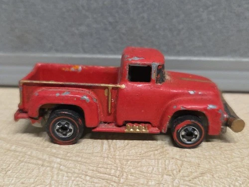 1973 Hot Wheels Redlines Ford Hi-Hauler Pickup RED (Painted,No Bikes) Hong Kong
