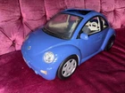 Vtg 2000 Barbie VW Beetle Car –Blue Volkswagen Bug by Mattel