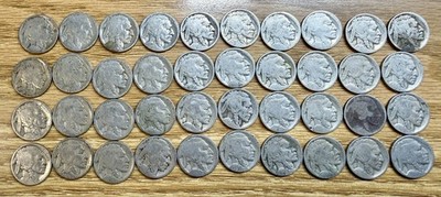 $2 Face Buffalo Nickels No Date Dateless 5c Indian Head Lot of 40 Coins Lot 9