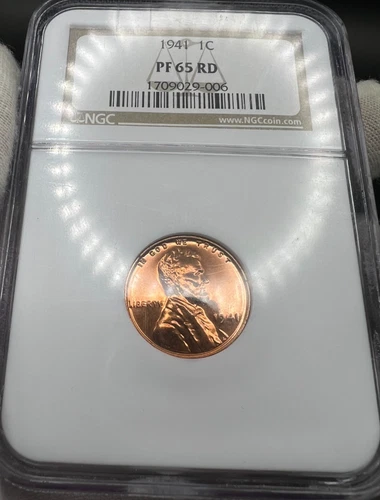 1941 Lincoln Wheat Cent NGC PR 65RD Proof