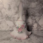 Fenton Bell Roses Pink Hand Painted & Signed Ruffled