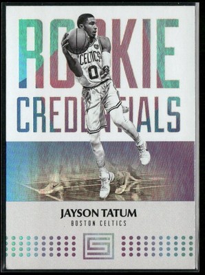 Jayson Tatum 2017-18 Panini Status Rookie Credentials #18 Boston Celtics