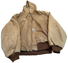 Carhartt Jacket Men J131 Brown Made In USA 14806 Union Made Size L