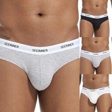 Men's Fashionable Low Rise Cotton Trunks Boxer Underpants Soft and Comfortable