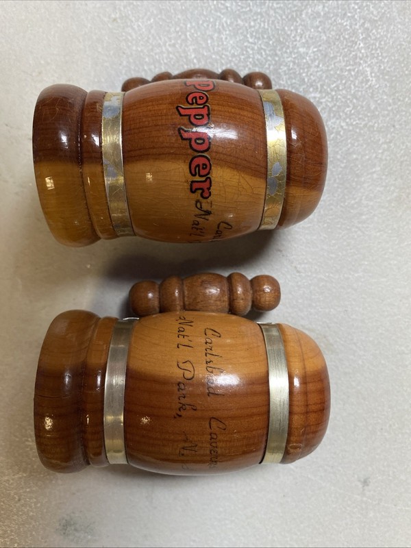 Wooden Souvenir  Salt And Pepper Shakers From New Mexico