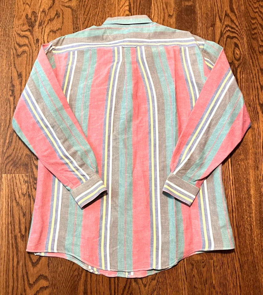 Vintage Brushpopper Western Shirt Large Arrow Dover Striped Cowboy - Image 2 of 3