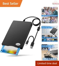 External USB Floppy Disk Drive 3.5 Inch for Windows PCs Data Recovery