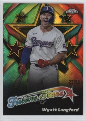 2025 Topps Chrome Logofractor Edition Gold Refractor 23/50 Wyatt Langford 1oo0