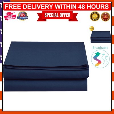 Premier Hotel Quality Fitted Sheet - Wrinkle-Free, 1500 Thread Count Navy Blue