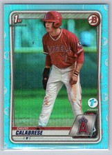 2020 Bowman Draft 1st Edition #BD-103 David Calabrese Sky Blue