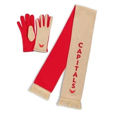 Women's WEAR by Erin Andrews Washington Capitals Tonal Microcheck Scarf & Glove