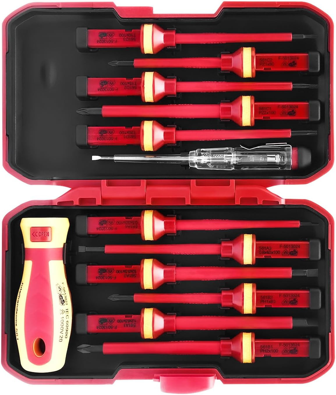 Kit Cacciaviti Isolati VDE 1000V - Set 13 Pezzi Professionale Acciaio S2