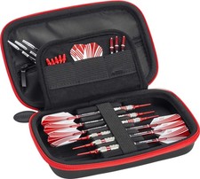 Casemaster Sentinel Dart Case Red Zipper Tactech Foam Holds 6 Darts Accessories
