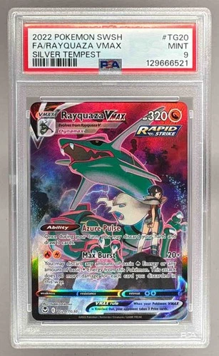 2022 Pokemon Sword & Shield Silver Tempest TG20 Rayquaza VMAX PSA 9 129666521