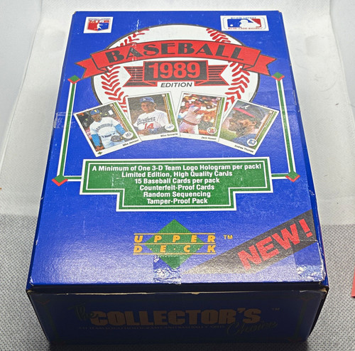 1989 Upper Deck Baseball Low Series Hobby Box 36 Sealed Packs Ken Griffey Jr. RC