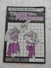 Decepticon Clones Instruction Manual Booklet 1986 Hasbro G1 Transformers