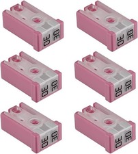 6PCS 30A 32V Mini Slotted Automotive MCASE Shaped Cartridge Fuse Kit, Vehicle Mi