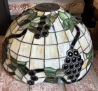 Tiffany Style Stained Glass Lamp Shade – Vintage Replacement grapes 15”