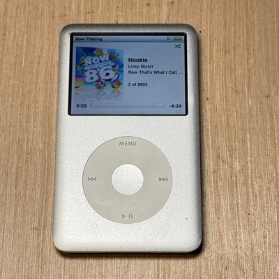 iPod Classic Model:A1238 Silver 7th GEN 80GB Ok Battery 2-4hrs w