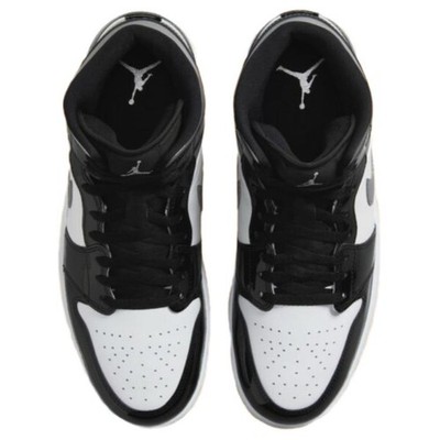 Size 14 - Air Jordan 1 SE Mid Black White Metallic Silver for sale