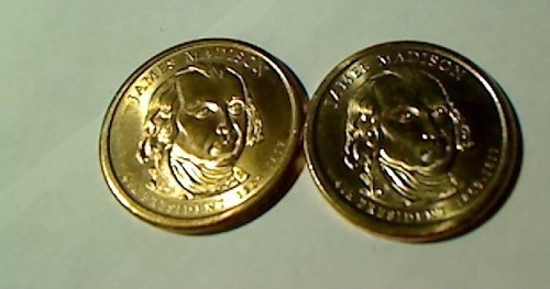 James Madison 2007-P @ D Presidential Dollar Coins  QTY =2