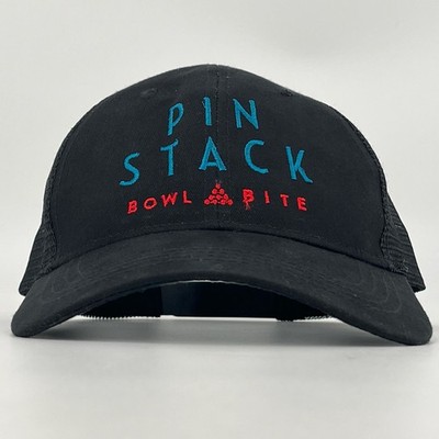 Pin Stack Hat - Black SnapBack MeshBack Trucker Baseball Cap NWOT
