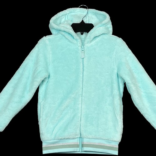 Wonder Nation Little Girls Full-Zip Hoodie Size 6 Black-Aqua Comfy Soft & Cozy - Picture 12 of 12