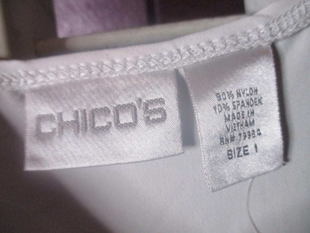 NWT CHICO'S 1 / S Glacier Light Gray Microfiber Contemporary Tank