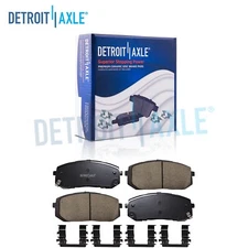 Pair Front Ceramic Brake Pads w/ Hardware for Hyundai Sonata Elantra Kia K5