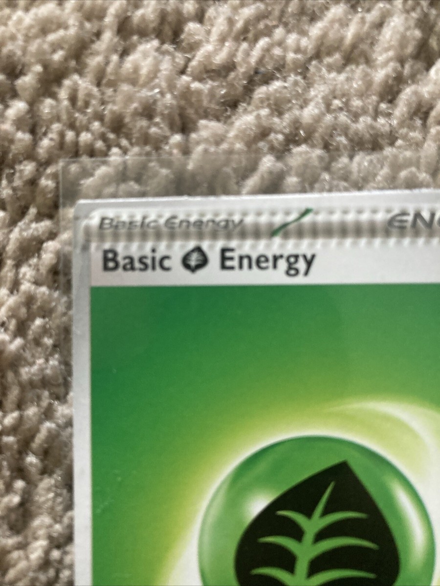 CRIMP ERROR - Basic Grass Energy - Pokemon Scarlet & Violet MISCUT