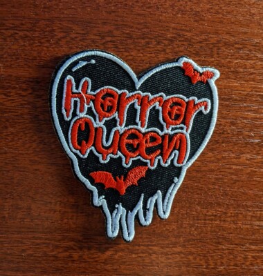 Horror Queen Patch 3x3'' Goth Punk Emo Spooky Halloween Embroidered Iron On