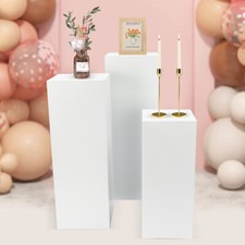 3pcs Square Wedding Centerpieces, Flower Display Rack Decorations Table Pillars