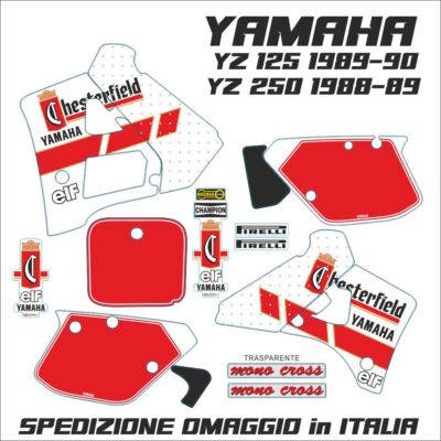 YAMAHA Yz 125 1989 1990 e 250 1988 1989 Grafica CHESTERFIELD in