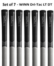 SET OF 7 - Winn Grips Winn Dri-Tac LT Less Taper Golf Grip Standard 5LTDT-BKG