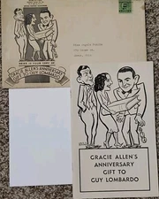 1933 Gracie Allen's Anniversary Gift to Guy Lombado General Cigar Ad w Envelope 