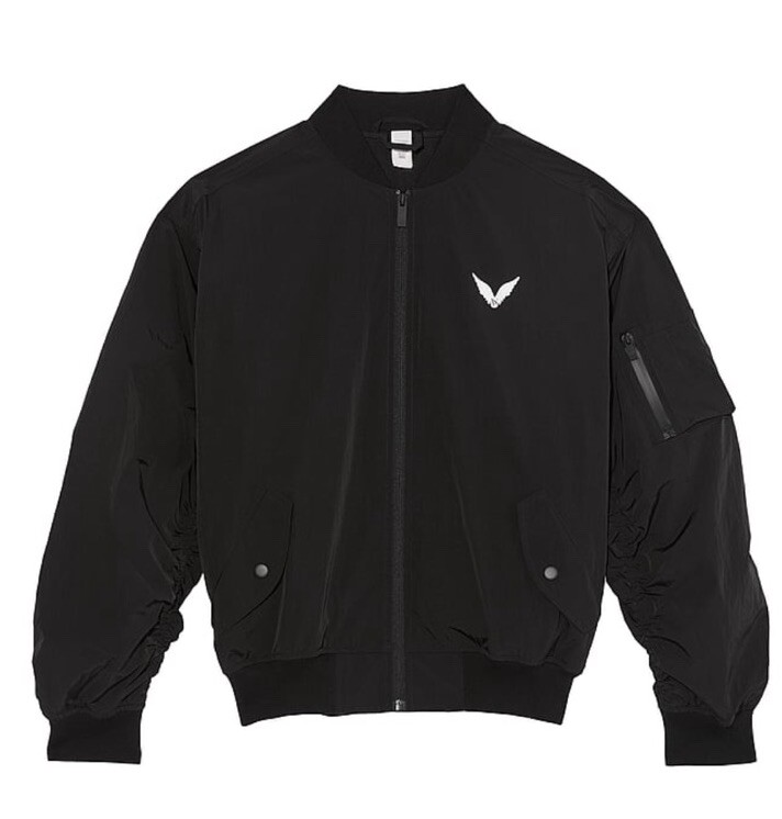 New Victoria's Secret Fashion Show Black Parachute Bomber Jacket