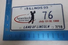 Illinois License Plate 1999 IL Graphic Special Event Ameritech Senior Open 76